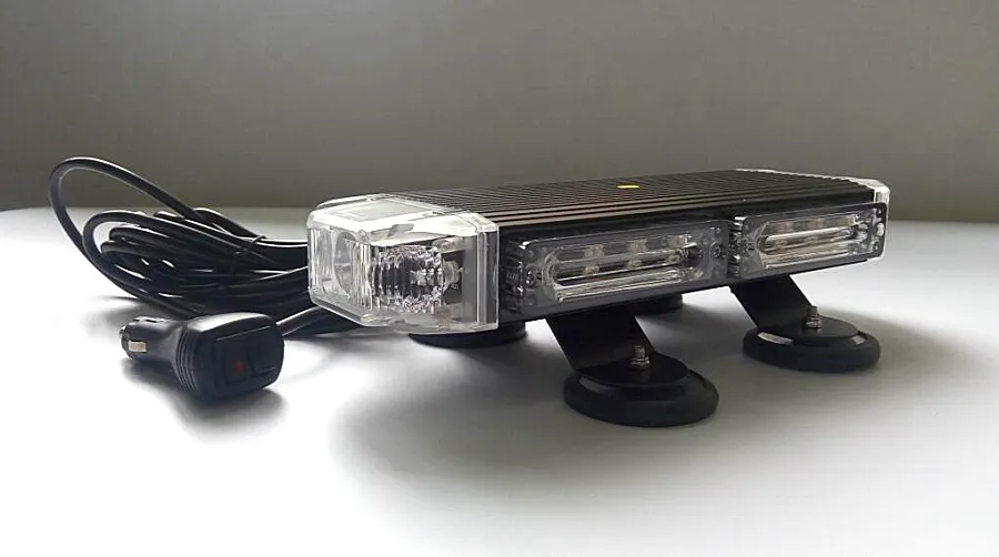 Alta qualidade 30 cm 22 W Led aviso de carro mini lightbar, barra de luz de emergência com Isqueiro para polícia ambulância fogo, à prova d 'água