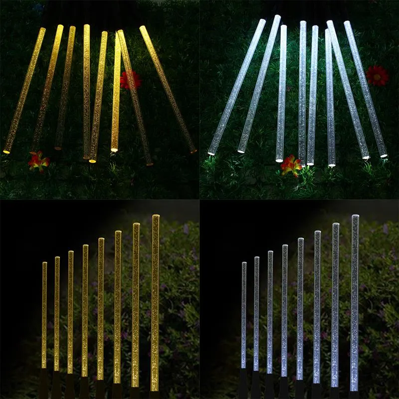 LED 8GAS lampe de pelouse solaire lampe de parc de jardin solaire baguette à bulles acrylique lumière de jardin lumière de pelouse de parc