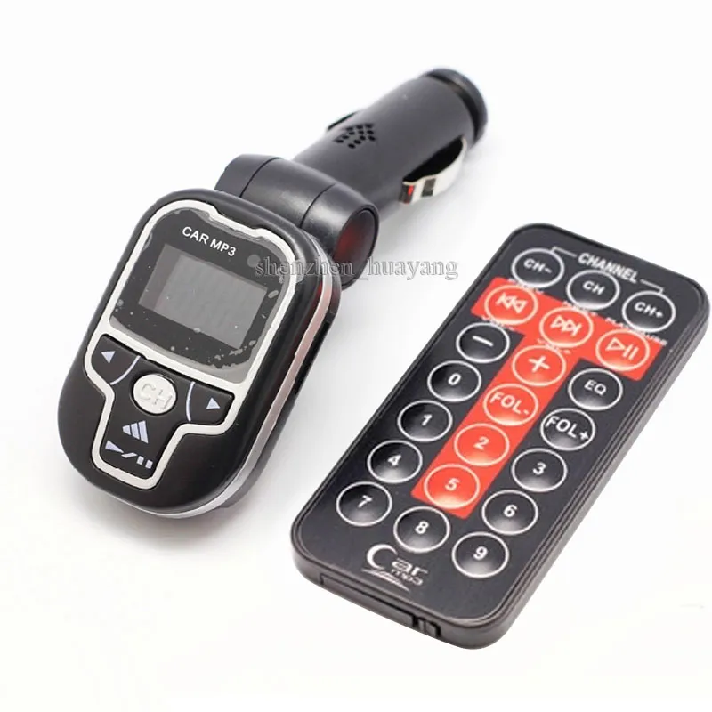 Kolorowy samochód MP3 Odtwarzacz Bezprzewodowy Nadajnik FM z USB Jack TF / Micro SD Slot, 10 sztuk / partia Free HK PO