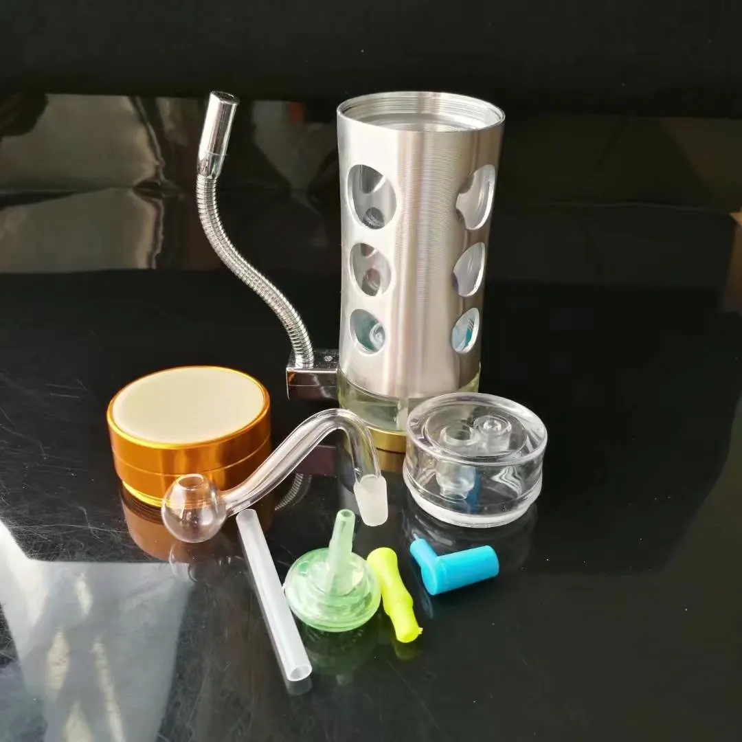 Pote de aço inoxidável de alta qualidade de Yajun, bongos de vidro por atacado, hookah de vidro, acessórios da tubulação do fumo