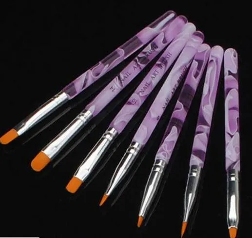 Acrylique Nail Art Peinture Draw Brush set UV Gel Brush maniature KD