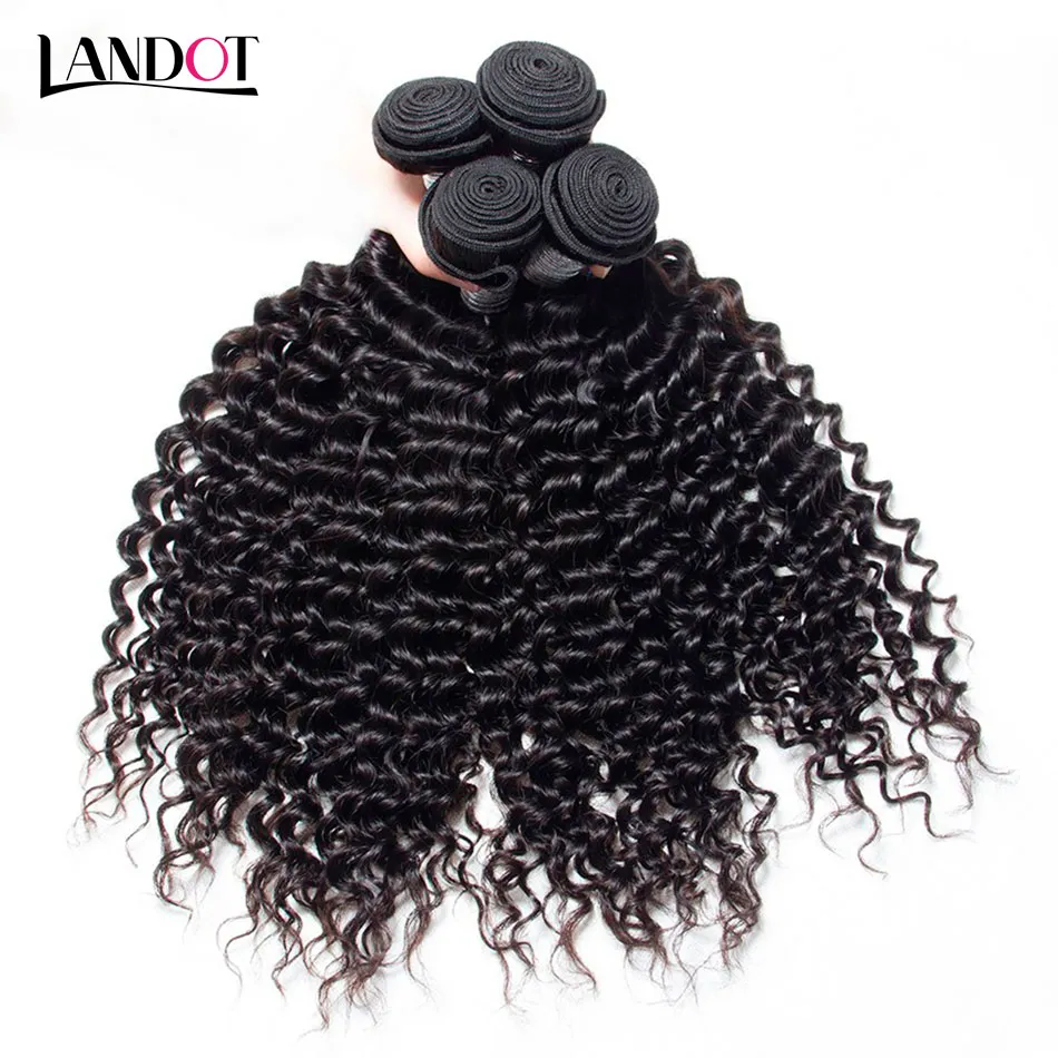 Brasileiro Profunda Encaracolado Virgem Do Cabelo Humano Tece 3/4/5 Pacotes Peruano Indiano Malaio Cambojano Mongol Extensões de Cabelo Encaracolado Kinky Remy