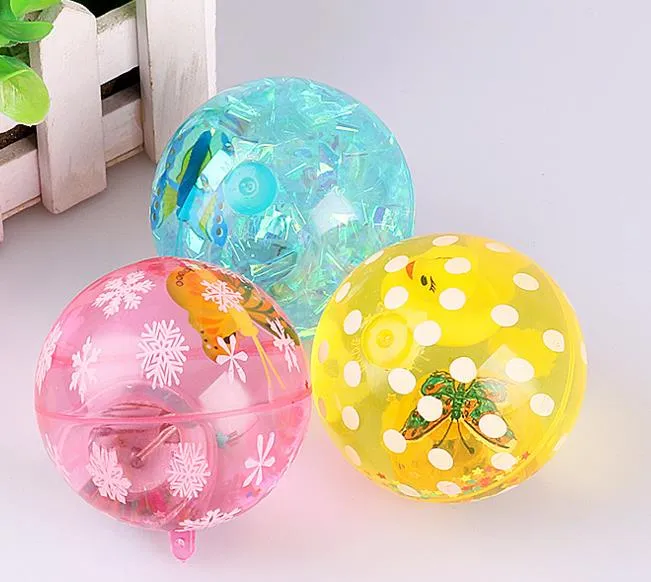 Led flash balle rebondissante nouveauté allume la balle rebondissante avec un jouet à cordes élastiques Bouncy Balls enfants Party Favors Xmas Glow Hanging Decor