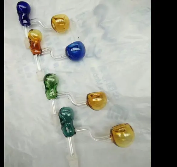 Quemador de huesos bongs accesorios color, Quemador de aceite Tubos de vidrio Tubos de agua Tubo de vidrio Plataformas de aceite Fumar con gotero Bongs de vidrio A