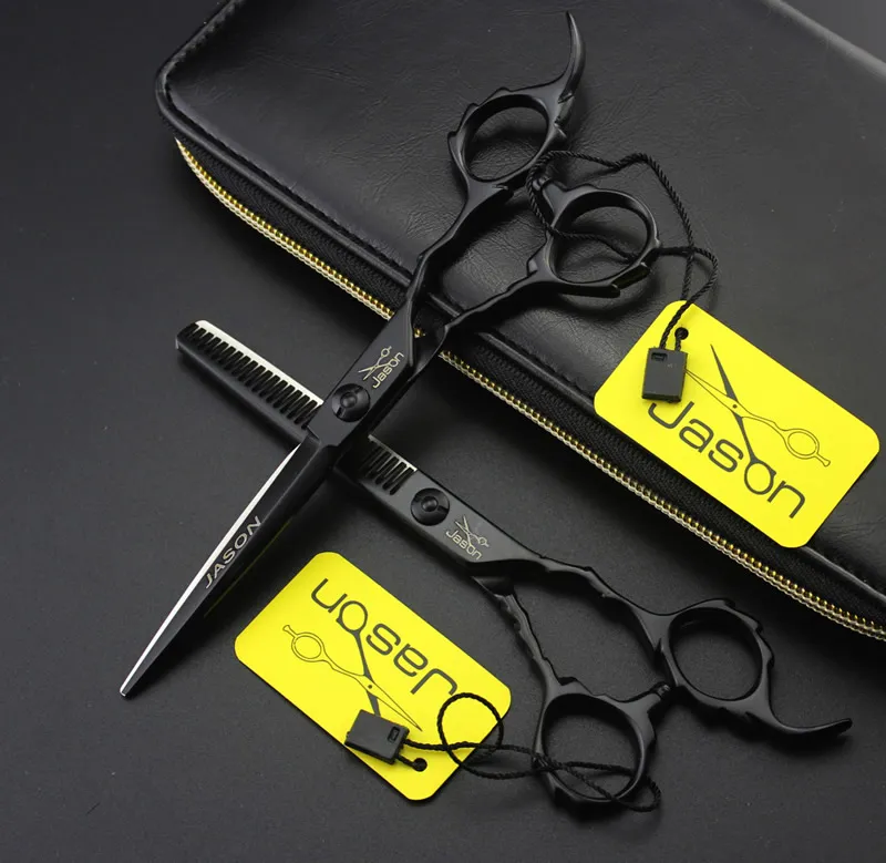 6.0Inch Jason Professional Hairdressing Scissors Set Cutting &Thinning Scissors JP440C Hair Shears Kit Styling Tools Barber Shears , LZS0462