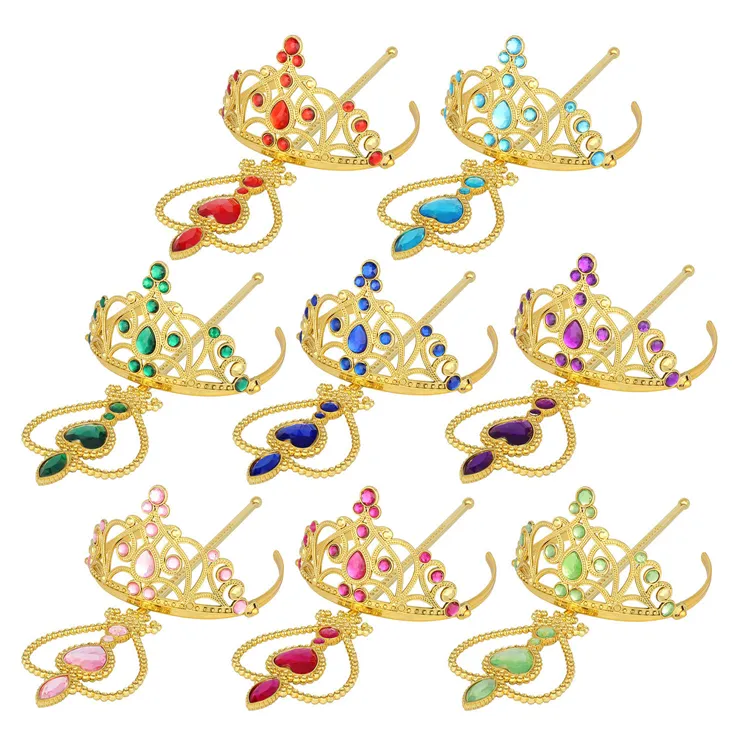 Fashion Gold Kids Snowflake Ribbon Wands Cartoon Christmas Gifts Party Crowns Cartoon Crown Magic Wand Cartoon Accessories B0996