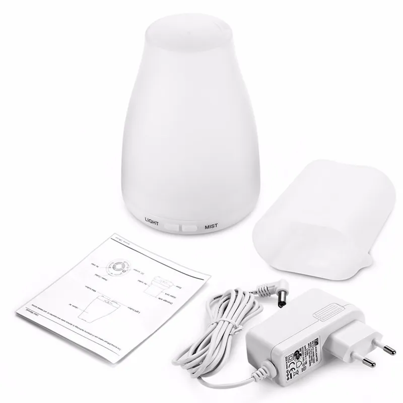 Humidificador de niebla fría con Aroma difusor de aceite de 100ml con modo de niebla ajustable, apagado automático sin agua y cambio de luces LED de es