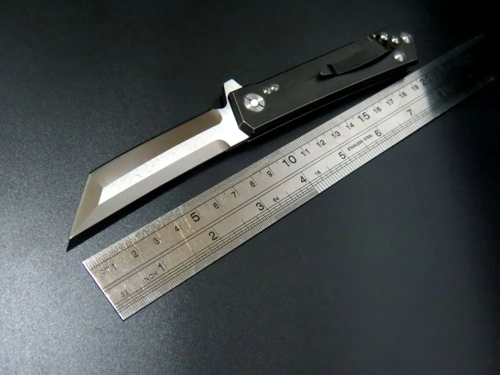 Nowy nóż do składania noża noża nóż D2 stal 58-60HRC Tanto Point Blade Stopu Nóż