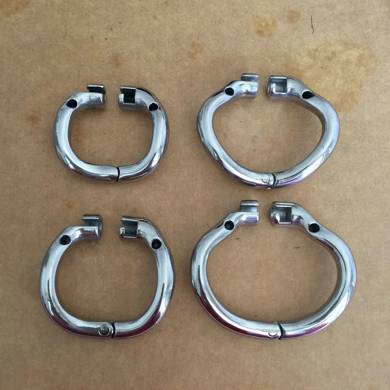 Newest 36mm/40mm/45mm/50mm snap ring design Stainless steel metal chastity male chastity devices chastity cage ring 4 sizes for choosing