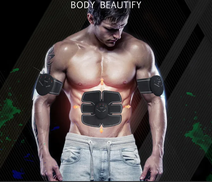 Dispositivo esercizi addominali muscolari EMS Smart ABS Fit Training Toner Dimagrante Body Shape Fitness Massager di DHL