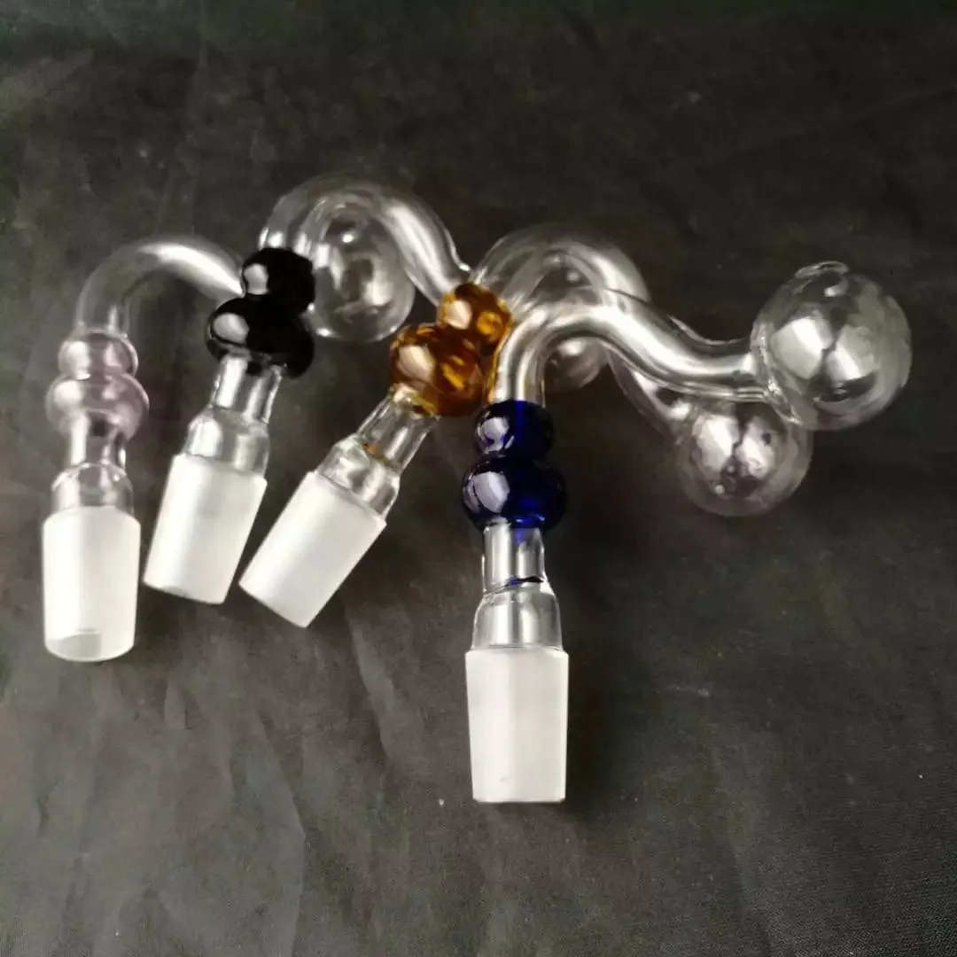 Gourd S pot couleur Bongs en verre en gros Brûleur à mazout Tuyaux d'eau en verre Rigs Smoking Free