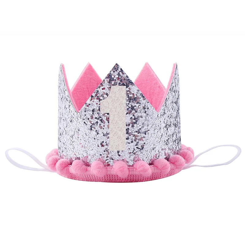 Het New Gold Baby Birthday Sparkly Party Crown Artificial Baby 1st Birthday Sparkly Party Tiara Crown pannband HJ154