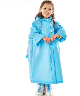 Kids Raincoat EVA Tastless Raincoats Practical Schoolbag Children Rain Coat295c6611979