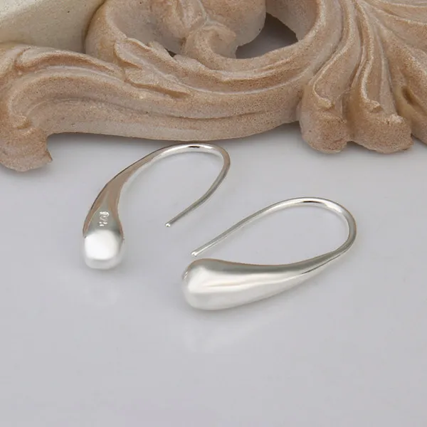 Nas gotas de água placa de prata esterlina jóias brinco para mulheres WE004 moda 925 prata earings197l