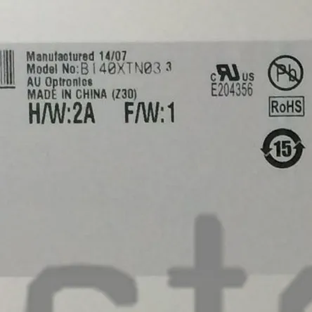 B140XTN03.3 Dizüstü Bilgisayar Bilgisayar LCD Ekrana Uygun LP140WH2 TPS1 LP140WHU TPHB LTN140T31 N140BGE-E33 B140XTN02.A LP140WHU TP A1 HB140WX1-301-301-301