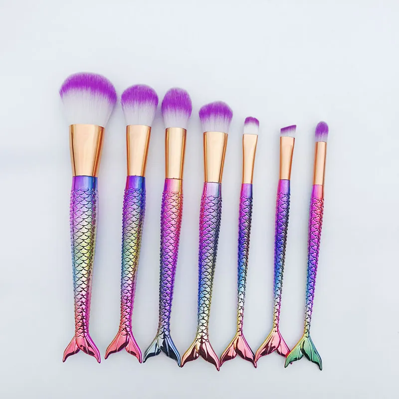 Most popular 3D Mermaid Makeup Brushes Foundation outline High light Brushes A variety of mixed together