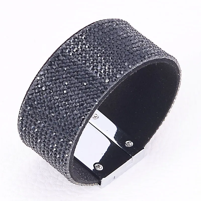 Volledige Kristal Magnetische Wikkelarmband Strass Bling Armband Wikkel Magnetische Sluiting Bracelet217z