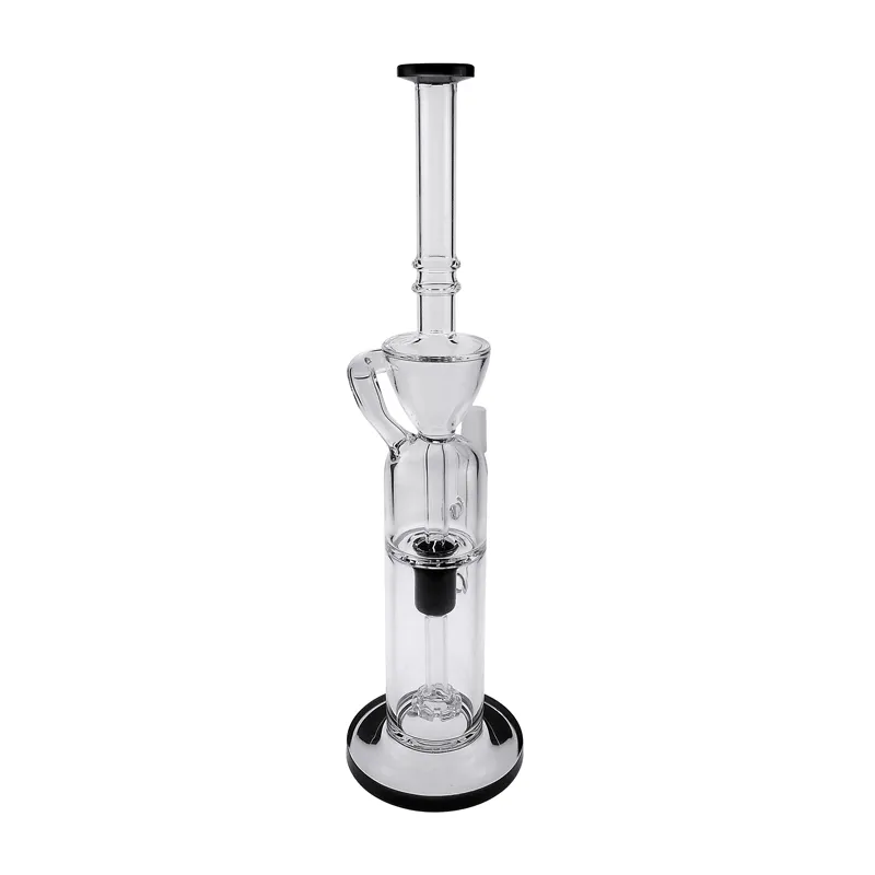 Bong en verre barboteur conduites d'eau plates-formes pétrolières conduites d'eau bangs percolateur barboteur pour fumer avec joint mâle de 14 mm ES-GB-135