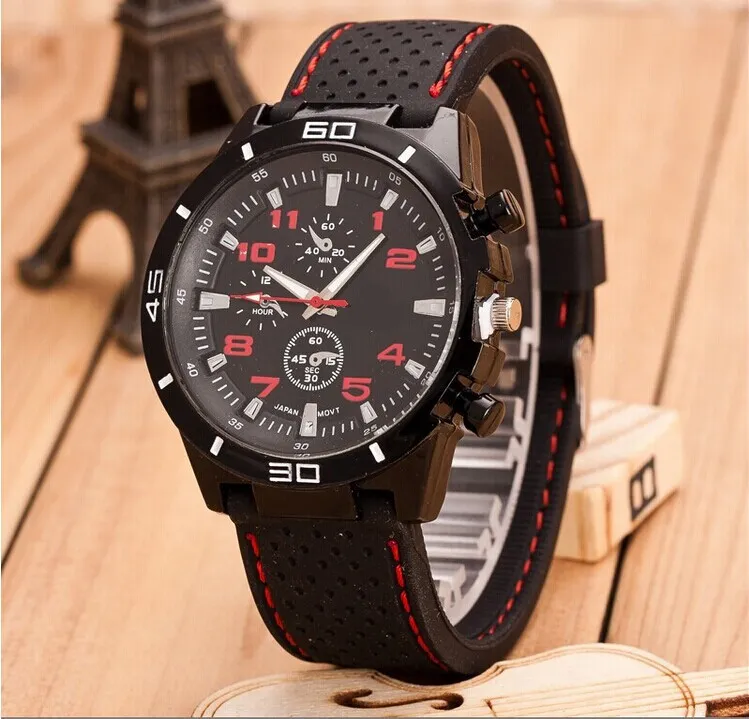 Men de gira Cool Watches Quartz Sports Wall Winches Man Silicone Watch Strap Bandy Reloj Militar Men039s Regalos de Navidad9217081