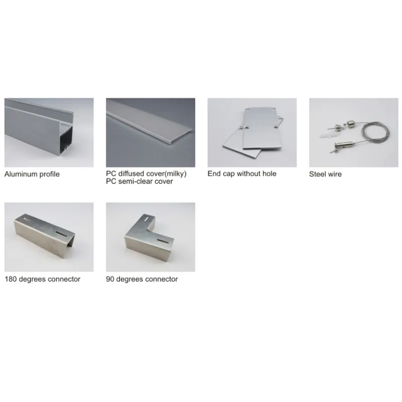 100 X 1M ensembles / Home design profil en aluminium led bande lumineuse et grande extrusion led extrudée en forme de U pour suspension ou suspension