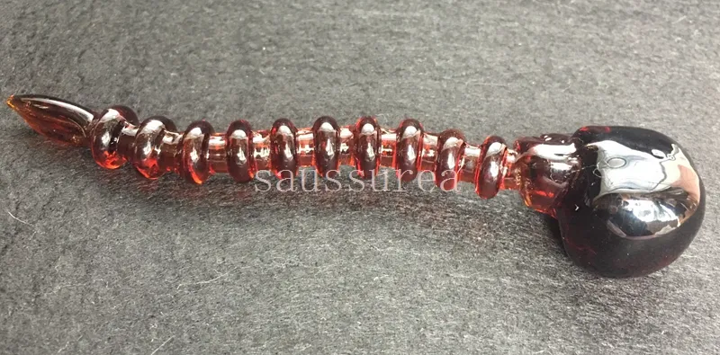 Nieuwste ontwerp gebogen schedel glazen dabber met 5 kleuren 5 inch lengte glazen dabbers met carb-dopfunctie voor quartz bangers nagels