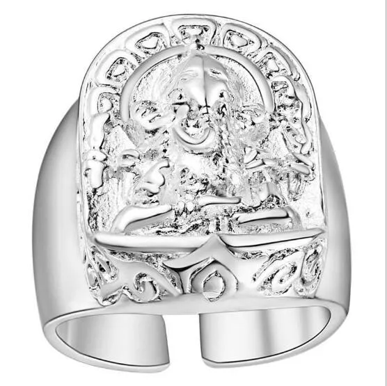 2018 mode gemengde bestelling 36 stijl 36 stks vergulde 925 sterling zilveren schedel dierlijke ring kan worden aangepast opening ring Valentijnsdag cadeau