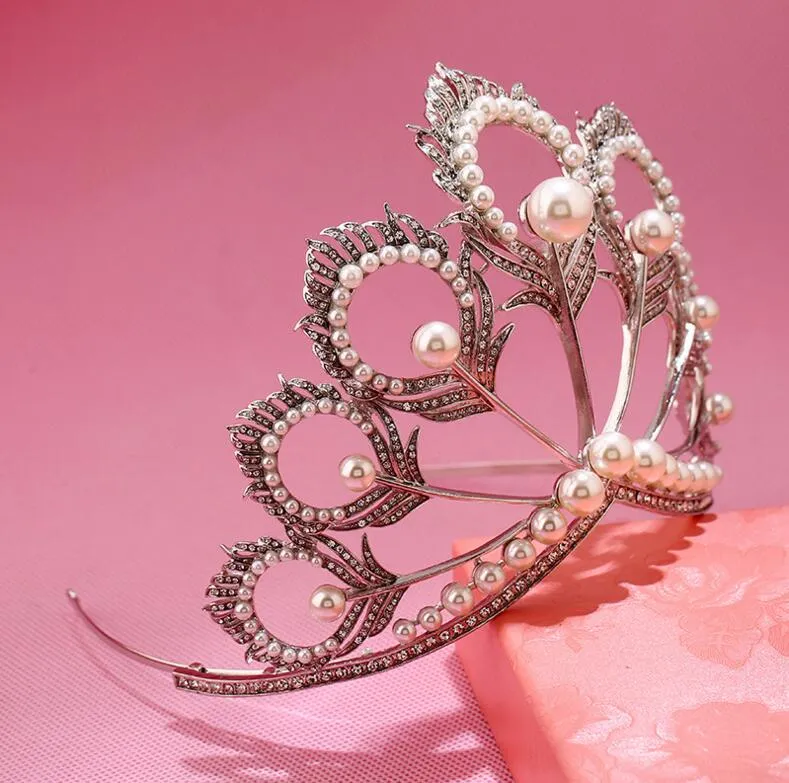 Ücretsiz Kargo gelin takı düğün headpieces ile kuğu kristal inci düğün şapkalar düğün aksesuarları takı Kadınlar Için L-Dress12