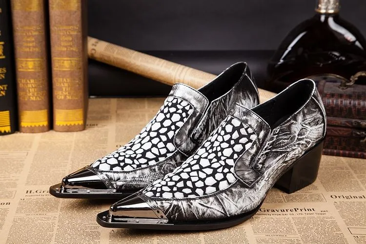 Mens Leather Business Mens Wingtip Dress Shoes With Pointed Toe