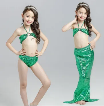 American and European children's mermaid bathing suit, the little mermaid's tail swimsuit, girl beach bikini bikini