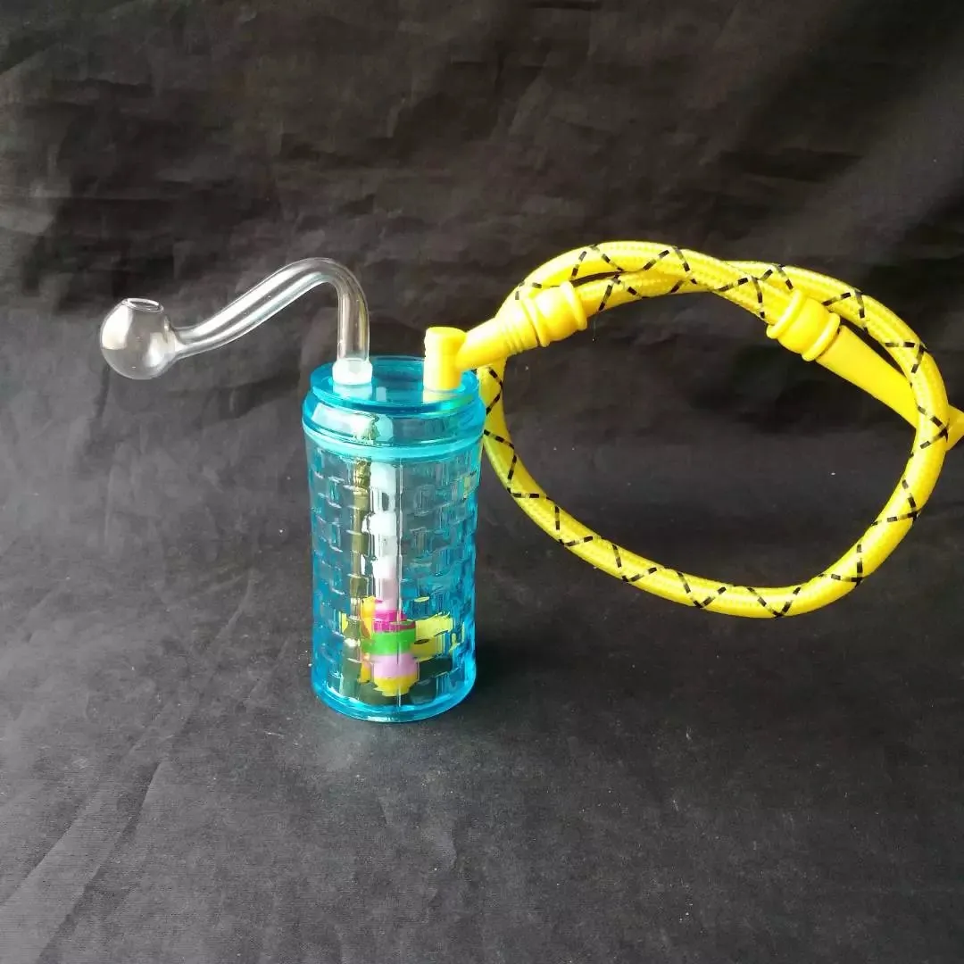 Water CUBE ACRYLIC Hookah Bongs Accessoires, Unieke oliebrander glazen bongen buizen waterleidingen glazen pijp olie rigs roken met druppelaar