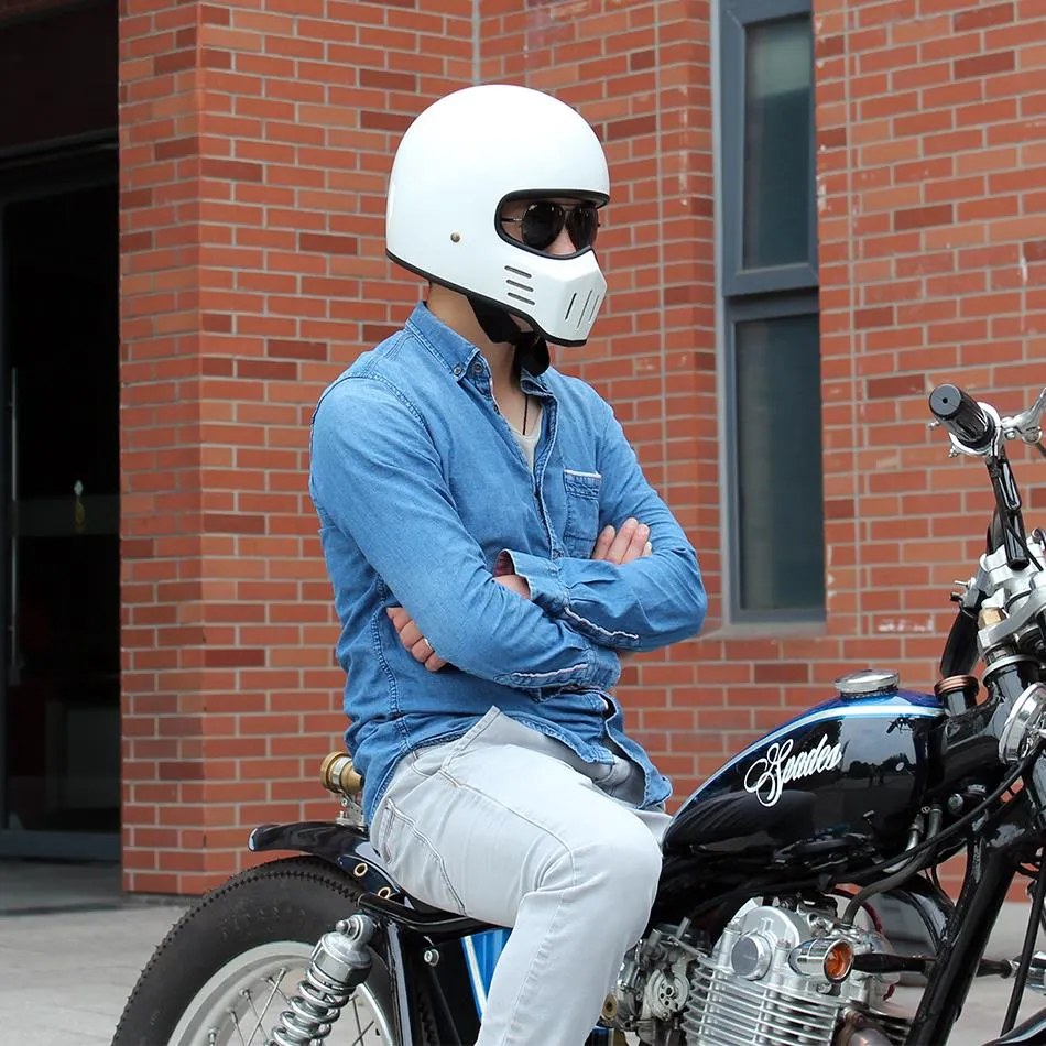 Casque Moto de Marque unisexe casque Harley vintage moto casque de