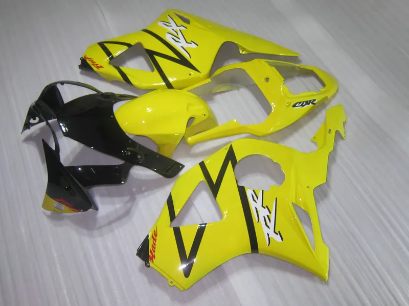 Gratis Anpassa Fairing Kit för Honda CBR900RR 2002 2003 Yellow Black Fairings Set CBR 954RR 02 23 OT46