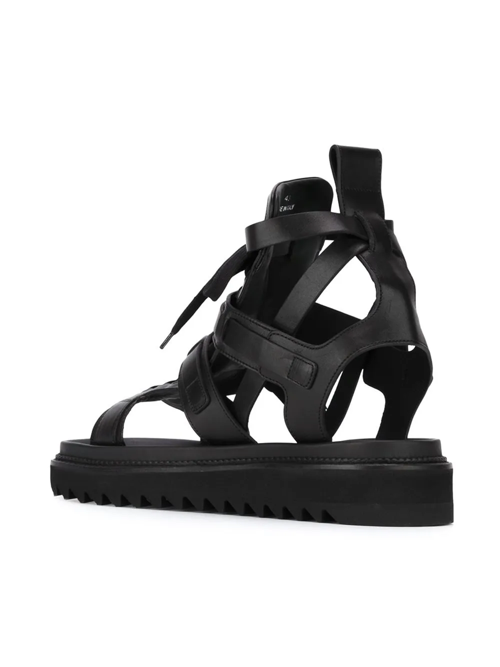 Gladiadores de cuero de cuero genuino de alto nivel para hombres con las sandalias negras de tiras zapatos casuales de moda hombre sapatos 20175977184