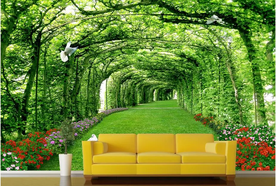 mural wallpaper Customized luxury wallpaper Forest lawn landscape trees 3d wall murals