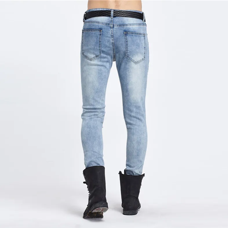 Heren jeans lente man gat jeans mannelijke Koreaanse hoofdstraat groothandel ontwerp tide merk persoonlijkheid