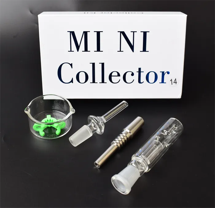 Мини NC Kit Нектар Коллектор Набор 10мм / 14мм / 19мм GR2 титана ногтевой Mini Glass Pipe Oil Rig