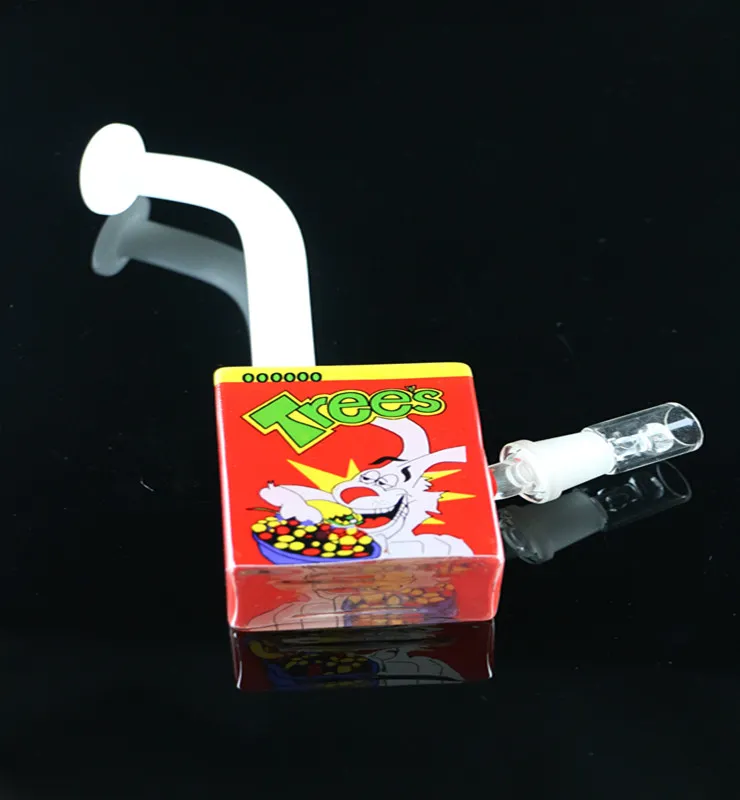 Narguilés Red Oil Dab Rigs Liquid Sci Water Bong Cereal Box Heady Pipes avec joint de 14,5 mm