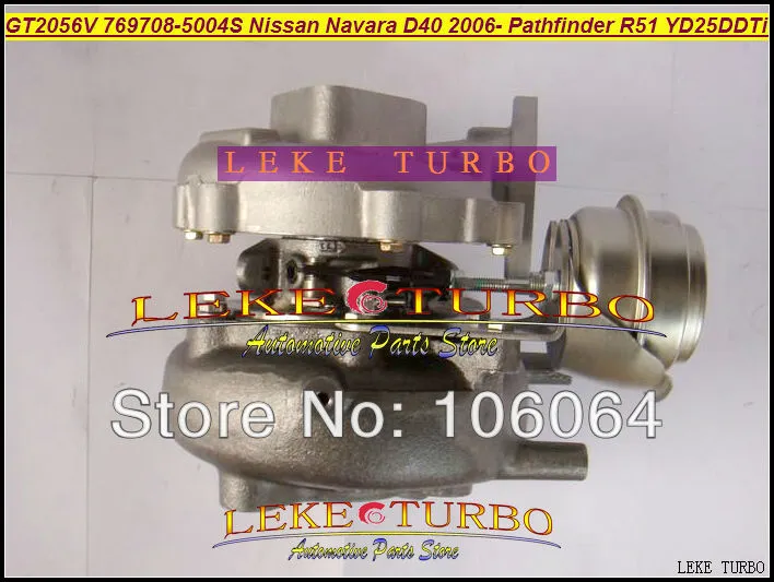 GT2056V 769708-5004S 14411-EC00B NISSAN Navara D40 2006- Pathfinder R51 YD25 YD25DDTi 2.5L 171HP turbocharger (3)