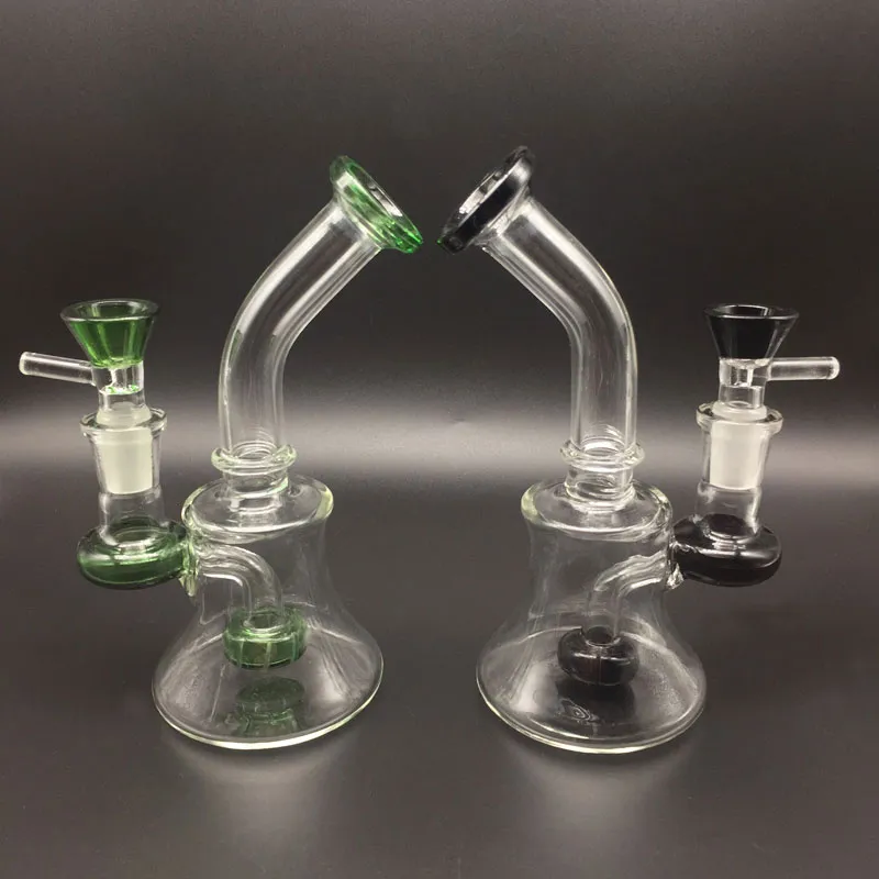 Dab Oil Rig Glass Bong 6 Inches mini Bongs With colorful Glass Bowls Heady Beaker bong Glass Water Pipes