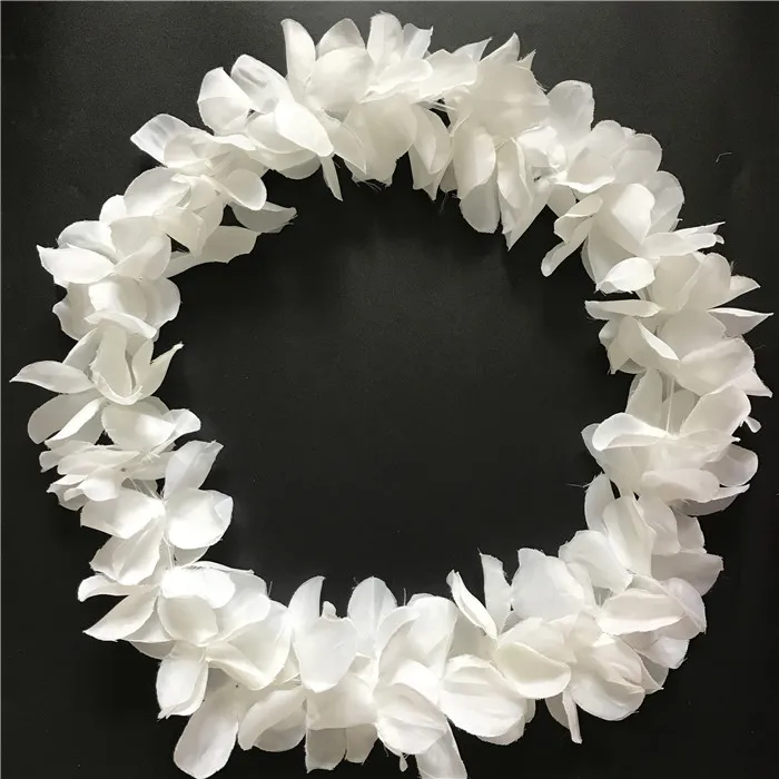 Bianco hawaiano Hula Leis Ghirlanda Collana Fiori Ghirlande Seta artificiale Fiori di glicine Festosa festa nuziale Fornitori 100 pz / lotto