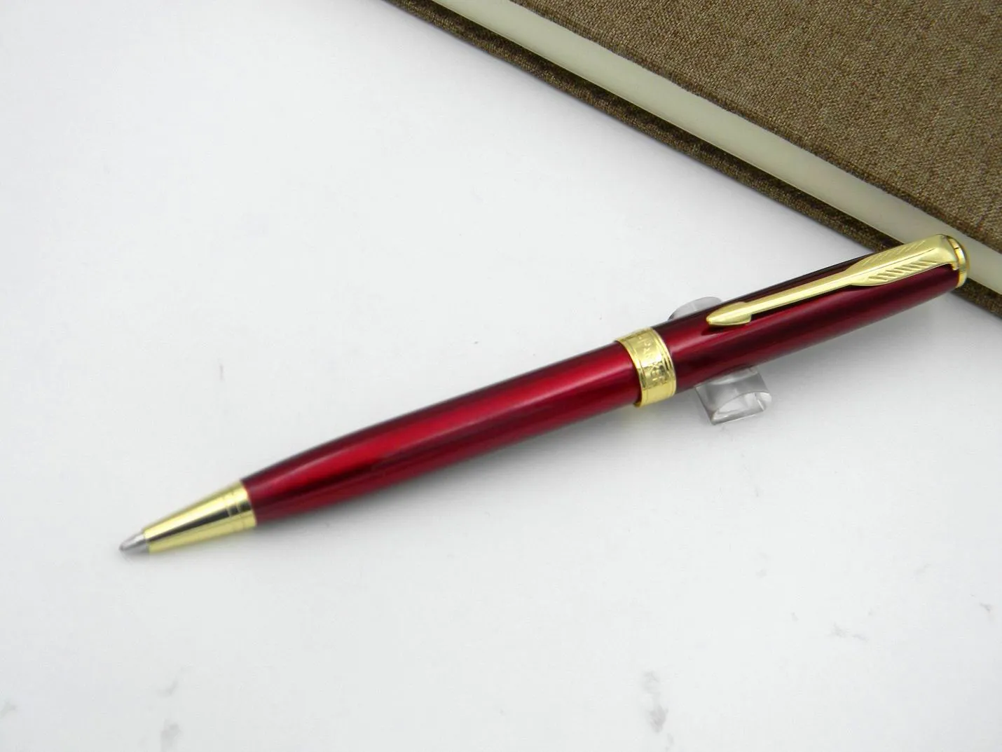 2 Stück Büro-Kugelschreiber der Sonnet-Serie aus goldenem Metall, heißes Geschenk