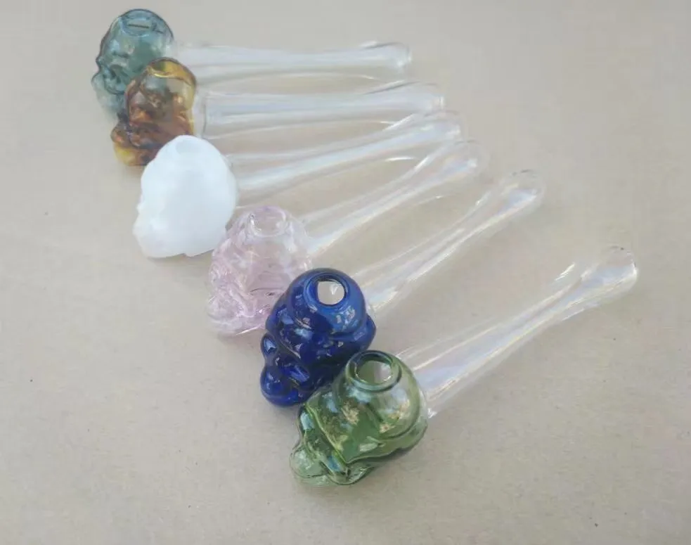 Bone head pipe Wholesale Glass Bongs Accessories, Water Pipe Smoking, Free Shipping