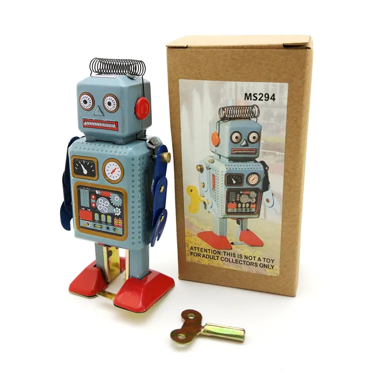 Cartoon Winding-upTin Robots, Classic Manual Handcrafts, Nostalgic Toys, Home Accessories, Kid' Party Birthday Gifts, Collecting, Decoration