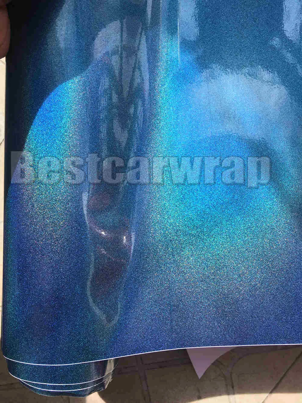 Laser Blue Gloss Psychedelic Flip Vinyl Wrap With Air... From ...