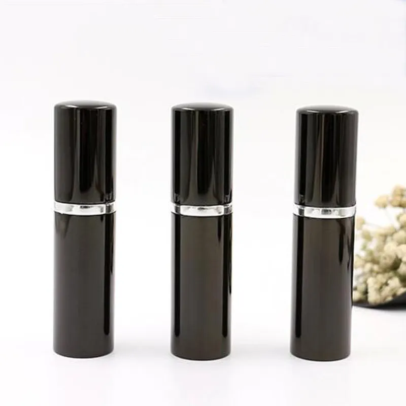 Preto 10cc 10ml 10 ml mini garrafa de pulverização portátil garrafas de perfume vazio recarregável Perfame Atomizer Spray Acessórios de Viagem