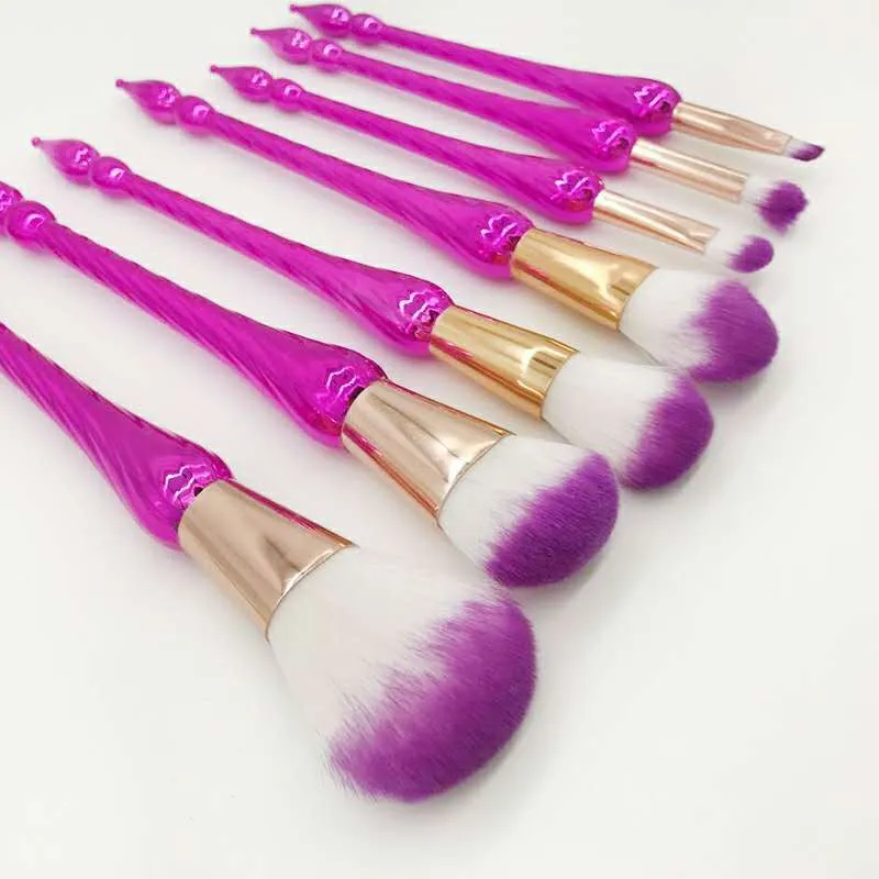 New Unicorn Rainbow Makeup Brushes eyeshadow Foundation outline Mix together Superior quality Makeup tools