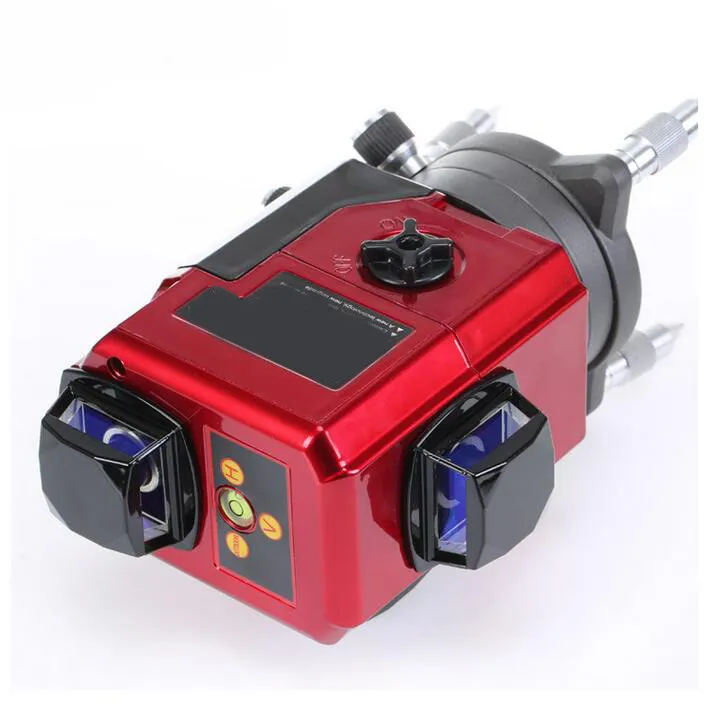 Freeshipping Akumulator 12 Linie 3D 635nm Laser Level 360 Cors Red Lazer Line