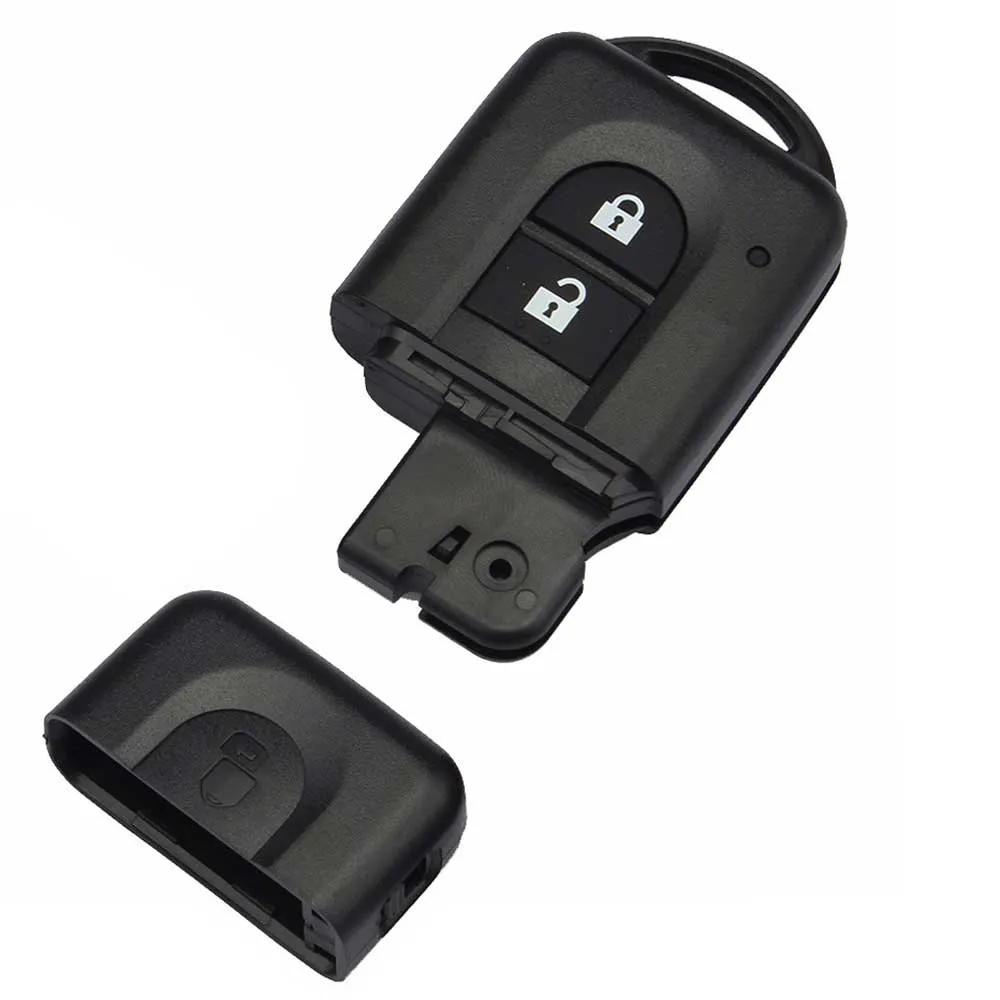 Coque de boîtier porte-clé télécommande à 2 boutons, avec batterie cr2032, pour Nissan Micra X trail Qashqal Juke Duke Navara5013550
