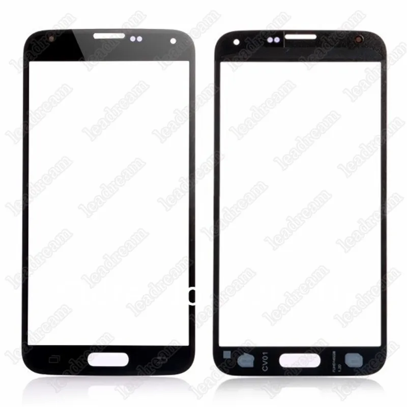 High Quality Front Outer Touch Screen Glass Replacement for Samsung Galaxy s5 i9600 Black White Blue