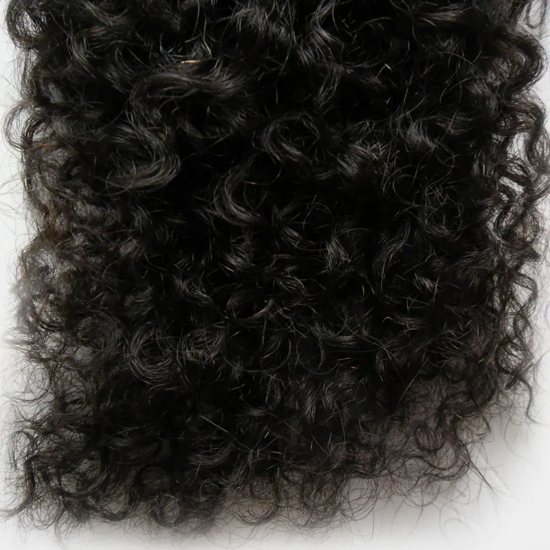 Estensioni dei capelli umani Afro crespo micro link ricci estensioni dei capelli umani nero 100g brasiliani ricci crespi micro perline estensioni dei capelli 100s